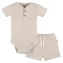 Gerber Bodysuit & Shorts Set Beige