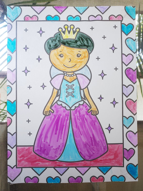 Color &amp; Create Stained Glass Princesses