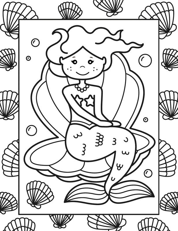 Color & Create Stained Glass Mermaids