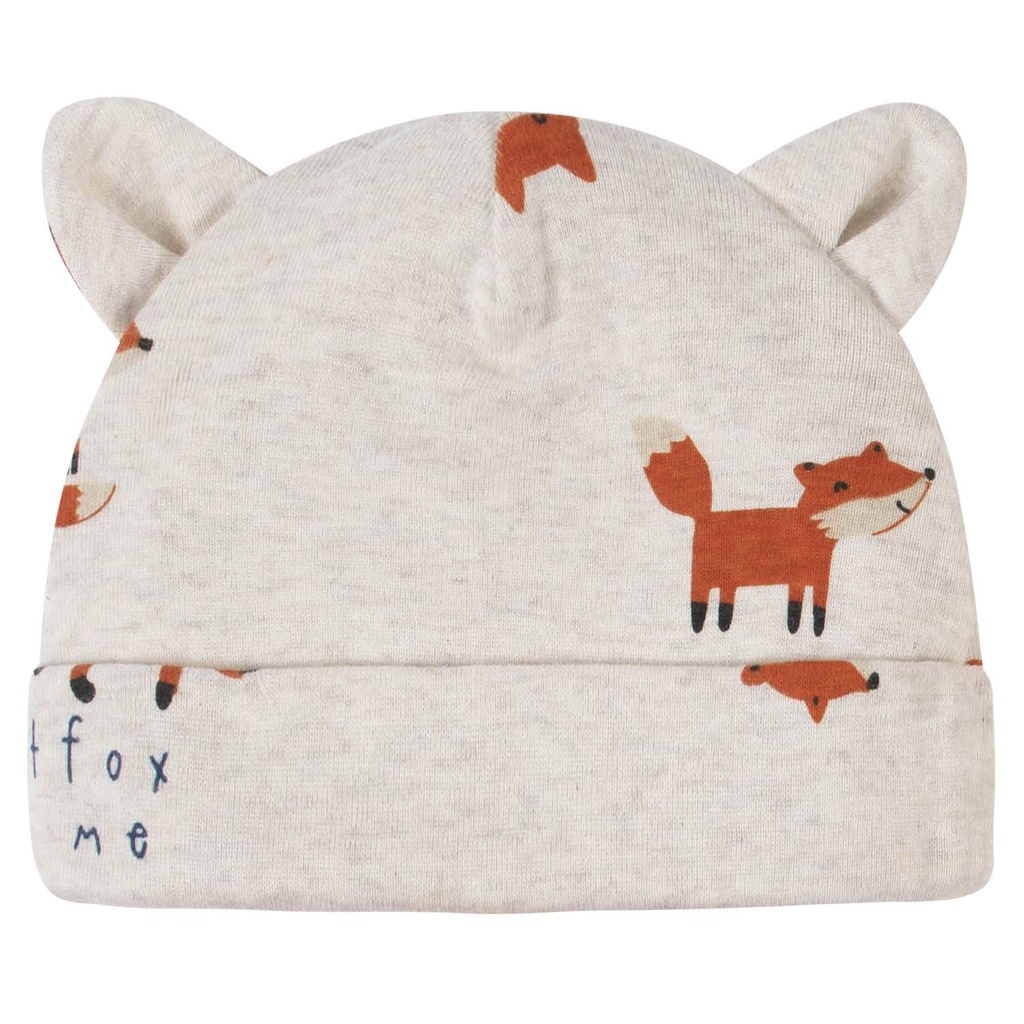 Caps 4pk 0-6M Fox