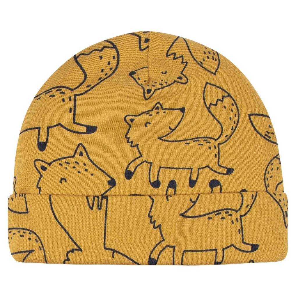 Caps 4pk 0-6M Fox