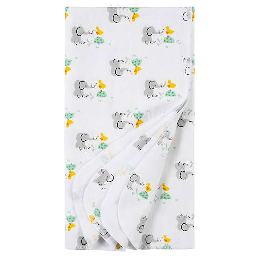 Flannel Blanket 4pk Baby Animals