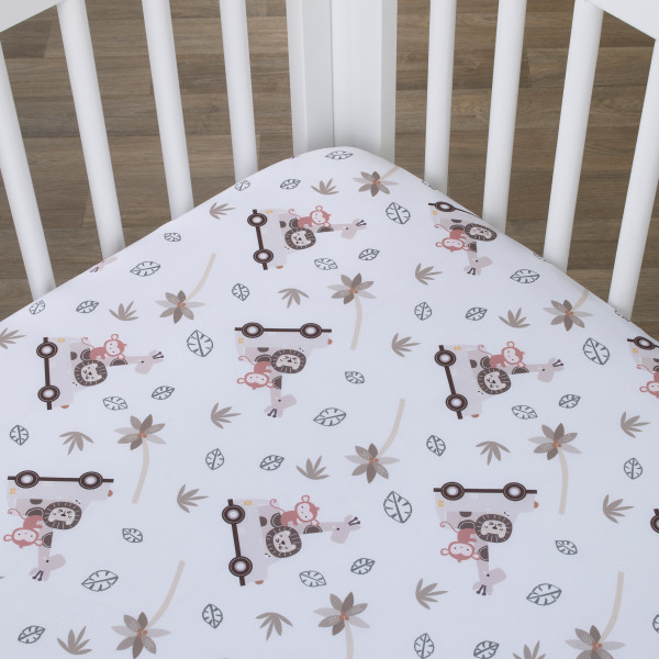 Jungle Ride Fitted Crib Sheet