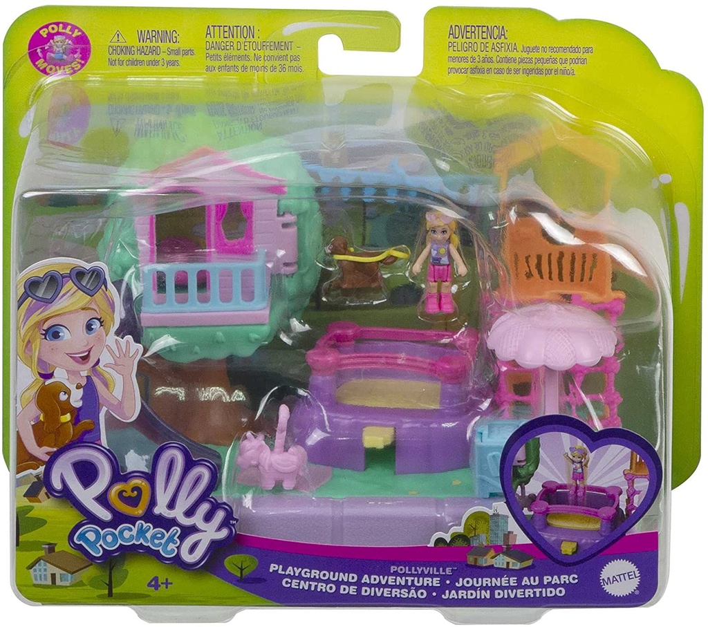 Polly Pocket Pollyville Playground Adventure Playset