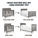 Colby 4-in-1 Low Profile Convertible Crib Grey