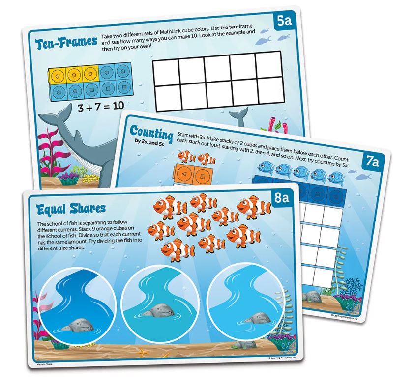 Mathlink Cubes Kindergarten Math Activity Set: Sea Adventures!