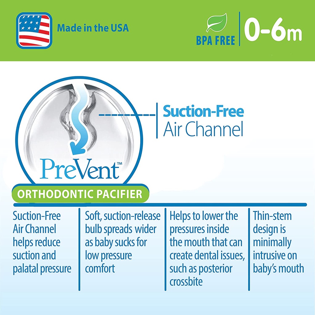 Dr. Brown's Prevent Pacifier 0-6m Blue