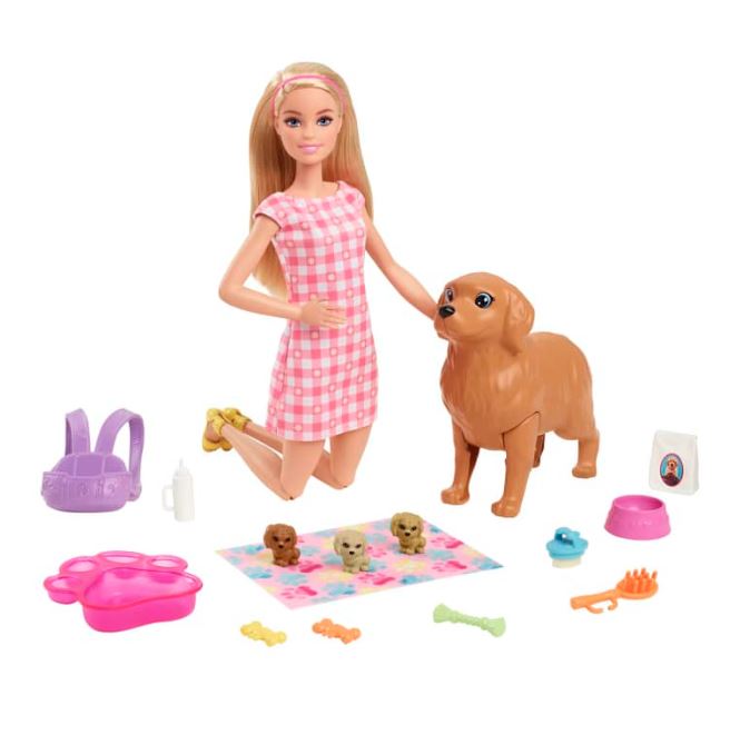 Barbie Doll & Puppies Playset
