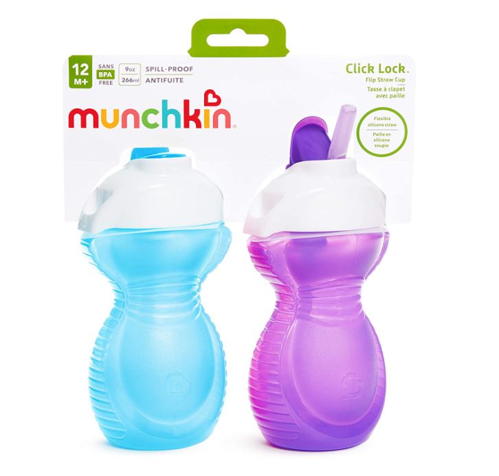 Munchkin Click Lock Straw Cup 9oz 2pk