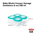 OXO Tot Baby Blocks Freezer Storage Containers 6oz - Teal