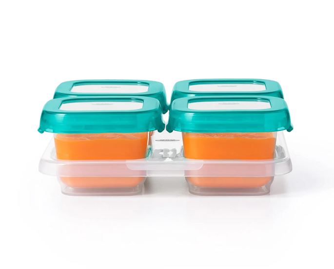 OXO Tot Baby Blocks Freezer Storage Containers 4oz - Teal