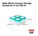 OXO Tot Baby Blocks Freezer Storage Containers 4oz - Teal