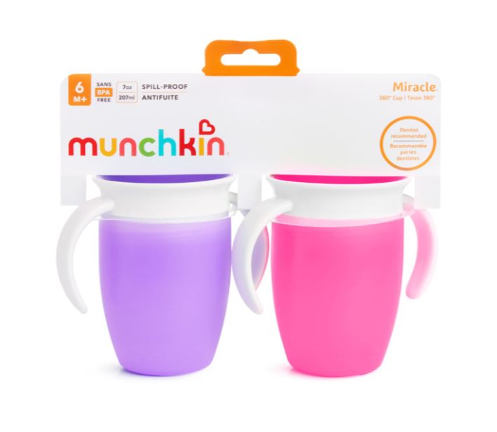 Munchkin 7oz 360 Miracle Cup 2pk Asst.