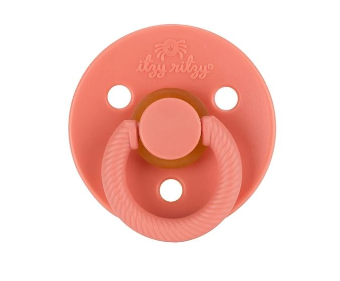 Itzy Natural Rubber Pacifier 3pk - Apricot & Terracotta