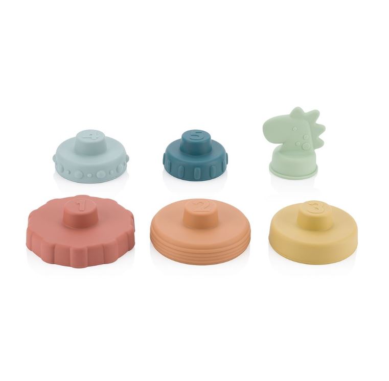 Itzy Stacker Silicone Stacking Toy -Dino