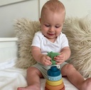 Itzy Stacker Silicone Stacking Toy -Dino