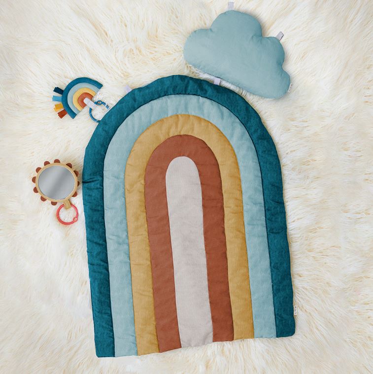 Ritzy Tummy Time Play Mat - Rainbow