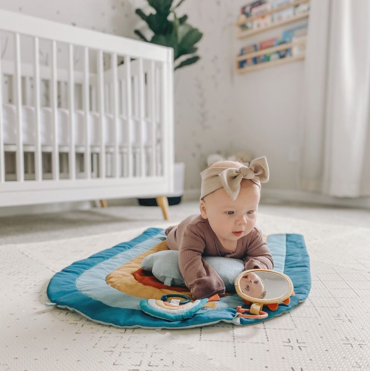 Ritzy Tummy Time Play Mat - Rainbow