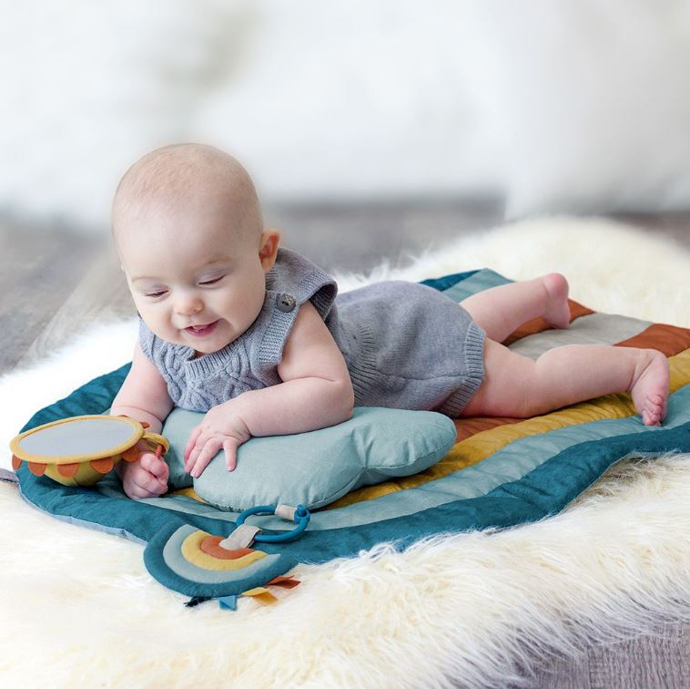 Ritzy Tummy Time Play Mat - Rainbow