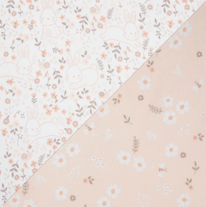Cottontail Floral 2pk Microfiber Crib Sheet