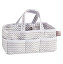 Dove Gray Chevron Storage Caddy