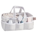 Dove Gray Chevron Storage Caddy