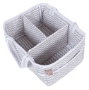Dove Gray Chevron Storage Caddy