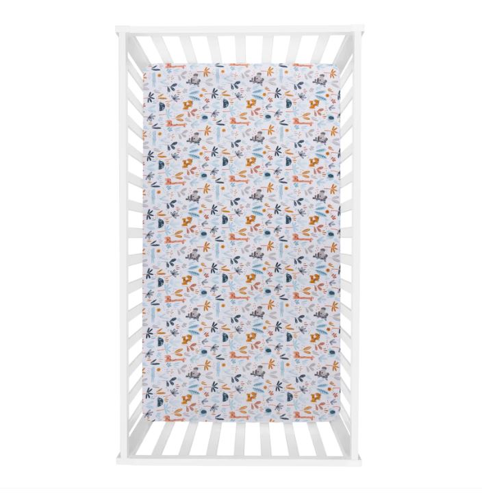 Koala Palms 2pk Microfiber Fitted Crib Sheet