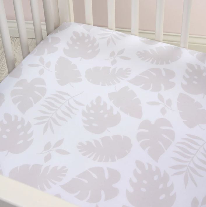 Palm Leaves Fitted Crib Sheet
