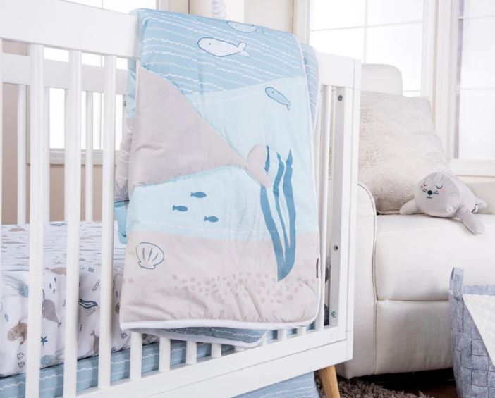 Sea Babies 3pc Crib Bedding Set