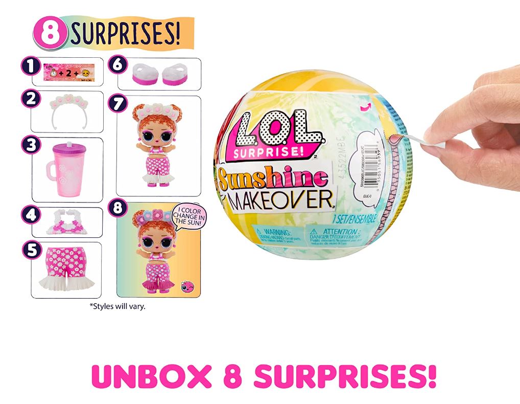 L.O.L Surprise Sunshine Makeover Doll Asst.