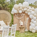 Hello Baby Taupe and Cloud Confetti Balloons 5pc