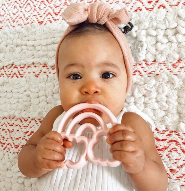 Chew Crew Silicone Baby Teether Rainbow