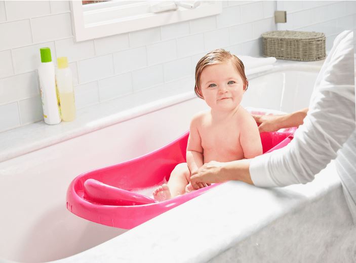Infant To Toddler Tub with Sling Pink