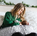 Boppy Pillow Luxe Cover Gray Brushstroke