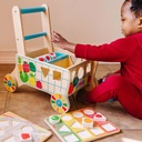 Wooden Shape Sorter Grocery Cart