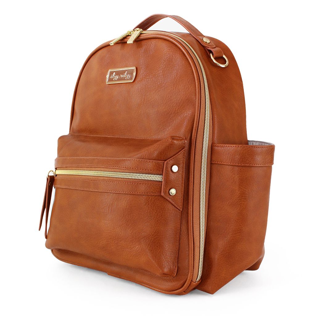 Itzy Mini Diaper Backpack Cognac