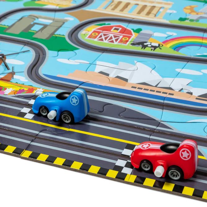 Race track Floor Puzzle & Play Set