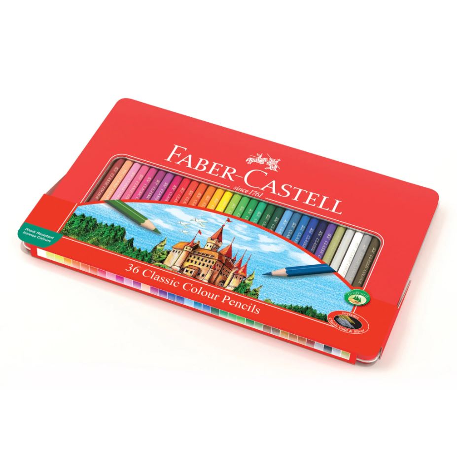 Faber Castell Classic Color Pencil Tin Set 36ct