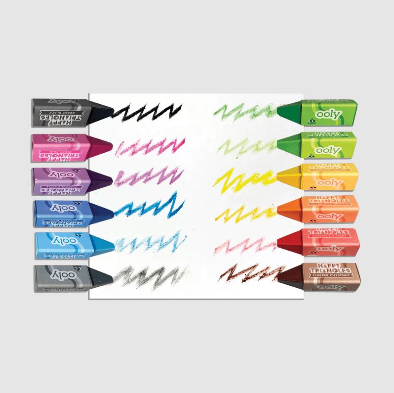 Happy Triangles Jumbo Crayons 12ct