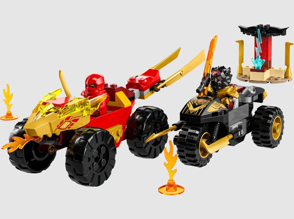 Lego Ninjago Kai and Ras's Car and Bike Batte