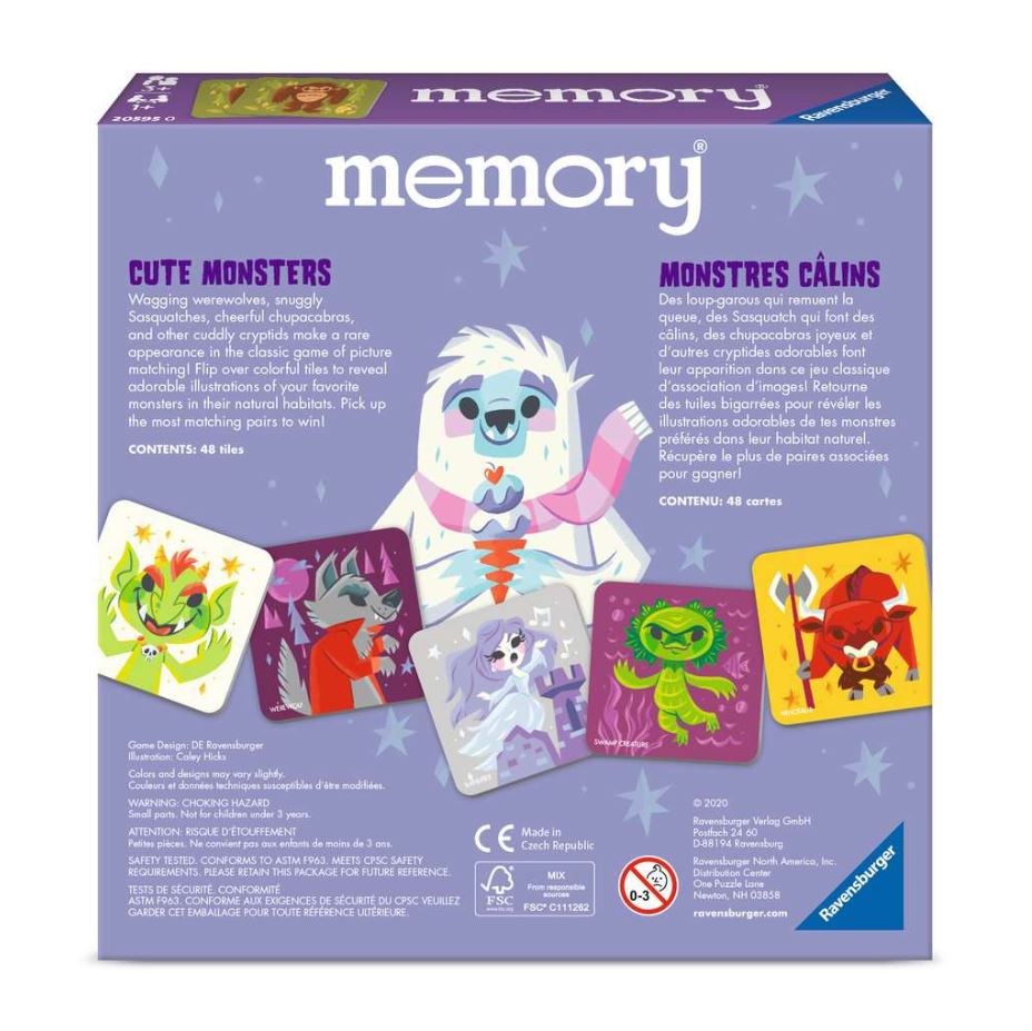 Cute Monsters Memory Game