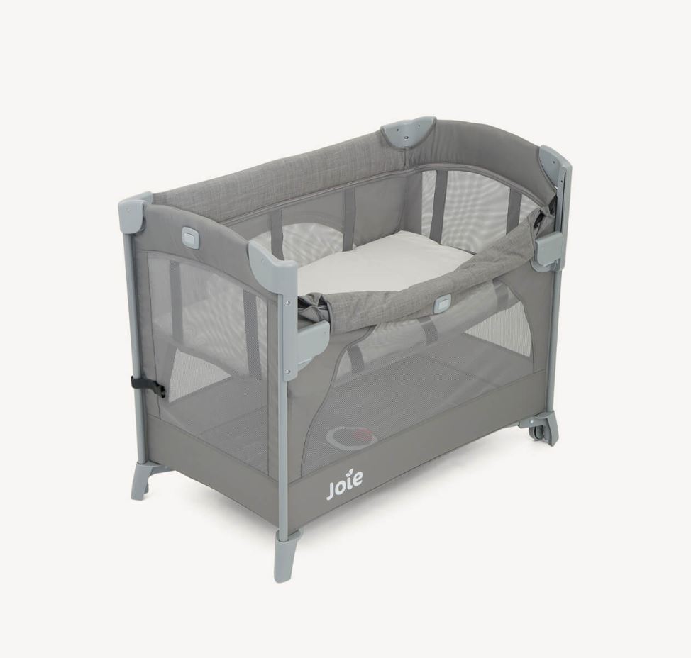 Joie Kubbie Sleep Beside Crib & Travel Cot - Foggy Grey