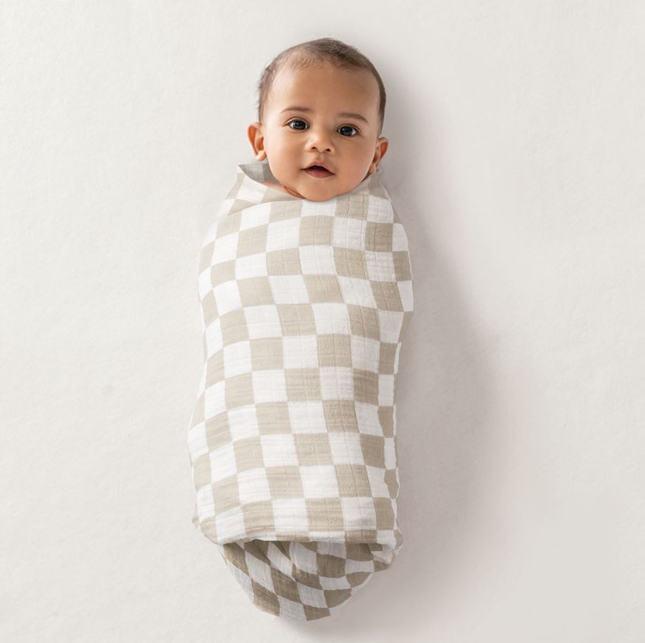 Breastfeeding Boss Nursing Cover - Taupe Checkerboard