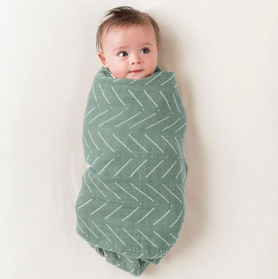 Breastfeeding Boss Nursing Cover - Sage Mudcloth