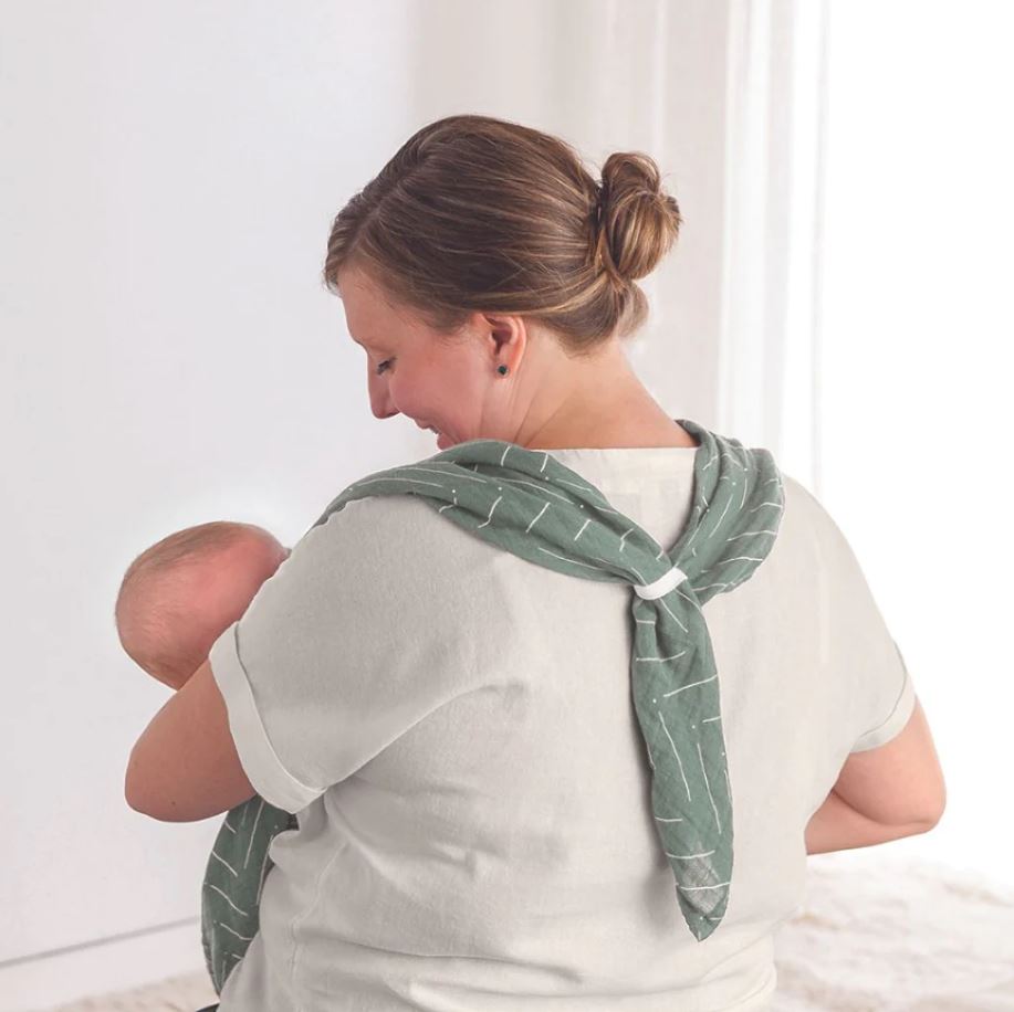 Breastfeeding Boss Nursing Cover - Sage Mudcloth