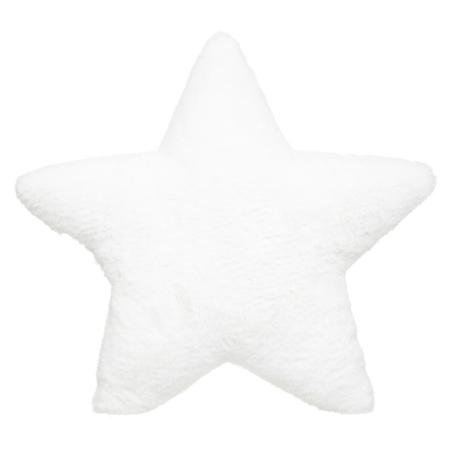 White Star Faux Fur Star Cushion