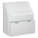 White Bookcase with Drawer