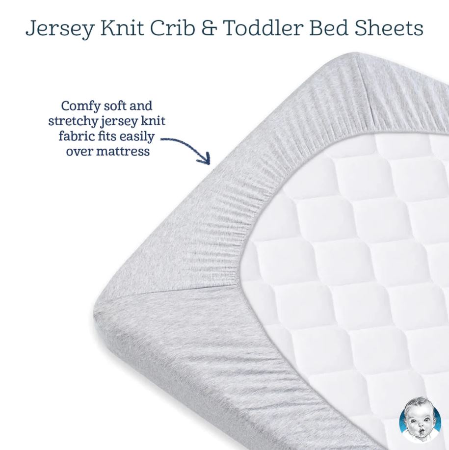 Gray Fitted Crib Sheet