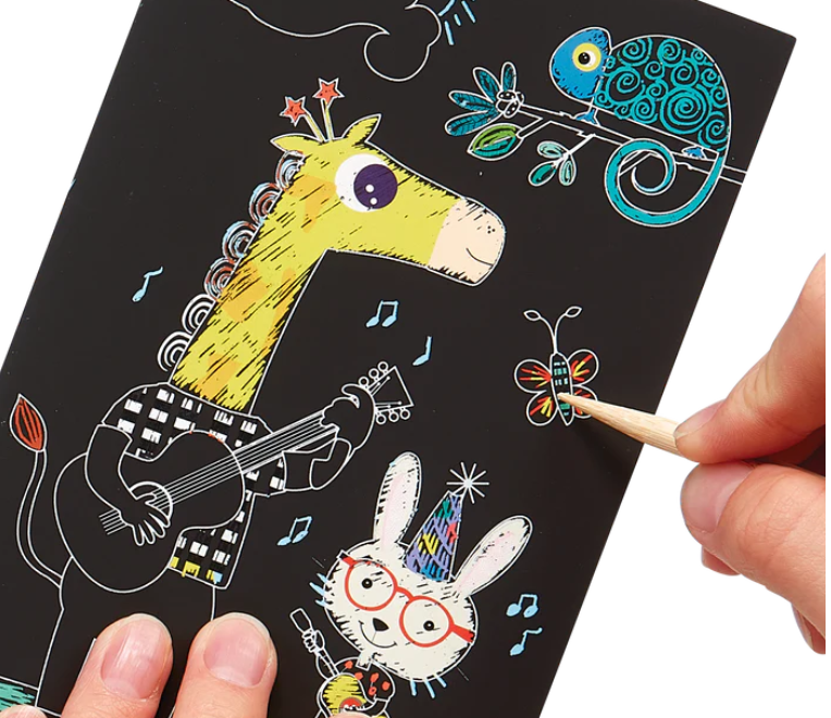 Mini Scratch & Scribble Art Kit - Safari Party